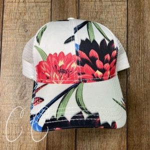 (SOLD) CC | Floral Print Trucker Mesh Back Cap